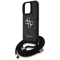 Guess GUESS etui za IPHONE 16 Pro GUHCP16LP4GMGCRK (CBDY PU 4G Big Logo W/Cord Strap) črn