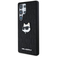 Karl Lagerfeld KARL LAGERFELD etui za SAMSUNG S25 Ultra KLHCS25LPGKLCHPK (PU Monogram Choupette Head Pin) črn