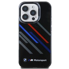 Bmw BMW etui za IPHONE 16 Pro Max BMHCP16X23HTRAK (Motorsport IML Random Stripes) črn