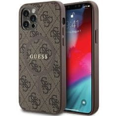 Guess GUESS etui za IPHONE 12 / 12 Pro združljiv z MagSafe GUHMP12MG4GFRW (4G Ring classic logo) rjava