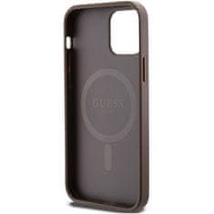 Guess GUESS etui za IPHONE 12 / 12 Pro združljiv z MagSafe GUHMP12MG4GFRW (4G Ring classic logo) rjava