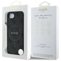 Guess GUESS etui za IPHONE 16e (SE 4 2025) združljiv z MagSafe GUHMPSE4G4GFRK (PU 4G Ring Classic Logo) črn