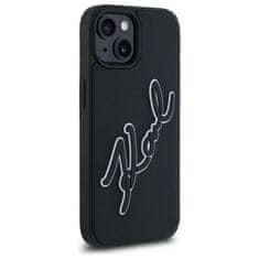 Karl Lagerfeld KARL LAGERFELD etui za IPHONE 15 KLHCP15S3DRKSDLK (3D Rubber Signature) črn