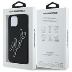 Karl Lagerfeld KARL LAGERFELD etui za IPHONE 15 KLHCP15S3DRKSDLK (3D Rubber Signature) črn