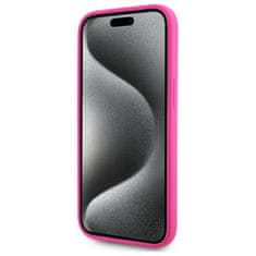 Karl Lagerfeld KARL LAGERFELD etui za IPHONE 15 združljiv z MagSafe KLHMP15SSKHPPLF (SIL KL Head Print) fuschia
