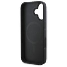 Guess GUESS etui za IPHONE 16 združljiv z MagSafe GUHMP16SP4SM4MK (PU 4G Small and Classic) črn