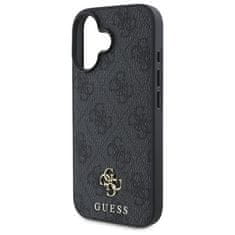 Guess GUESS etui za IPHONE 16 združljiv z MagSafe GUHMP16SP4SM4MK (PU 4G Small and Classic) črn