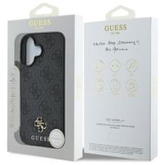 Guess GUESS etui za IPHONE 16 združljiv z MagSafe GUHMP16SP4SM4MK (PU 4G Small and Classic) črn