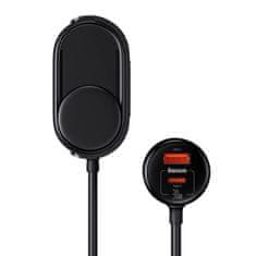 BASEUS BASEUS avtomobilska polnilna naprava USB A + Tip C + 2 x vžigalna vtičnica PD 5A 30W C00455300121-00 črna