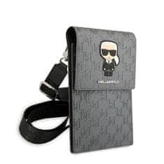 Karl Lagerfeld KARL LAGERFELD univerzalna torbica za telefon KLWBSAMIPG (Monogram Ikonik Path) srebrna