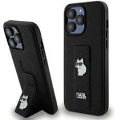 Karl Lagerfeld KARL LAGERFELD etui za IPHONE 13 Pro Max KLHCP13XGSACHPK (Gripstand Saffiano choupette PIN) črn