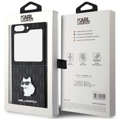 Karl Lagerfeld KARL LAGERFELD etui za SAMSUNG Z Flip 5 KLHCZF5SAPCHNPK (Saffiano Mono Choupette PIN) črn