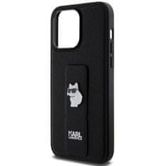 Karl Lagerfeld KARL LAGERFELD etui za IPHONE 13 Pro Max KLHCP13XGSACHPK (Gripstand Saffiano choupette PIN) črn