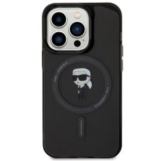 Karl Lagerfeld KARL LAGERFELD etui za IPHONE 15 Pro KLHMP15LHFCKNOK (Ikonik + MAG) črn