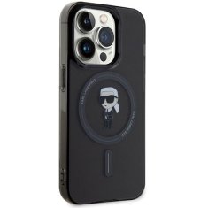 Karl Lagerfeld KARL LAGERFELD etui za IPHONE 15 Pro KLHMP15LHFCKNOK (Ikonik + MAG) črn