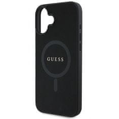 Guess GUESS etui za IPHONE 16 Plus, združljiv z MagSafe GUHMP16MPSAHMCK (PU Saffiano Classic Logo) črn