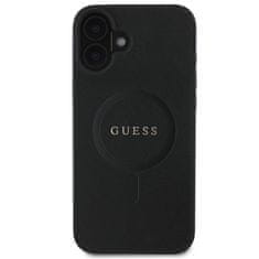 Guess GUESS etui za IPHONE 16 Plus, združljiv z MagSafe GUHMP16MPSAHMCK (PU Saffiano Classic Logo) črn