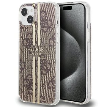 Guess GUESS etui za IPHONE 15 Plus GUHCP15MH4PSEGW (4G Gold Stripe) rjava