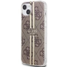 Guess GUESS etui za IPHONE 15 Plus GUHCP15MH4PSEGW (4G Gold Stripe) rjava