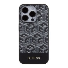 Guess GUESS etui za IPHONE 15 Pro združljiv z MagSafe GUHMP15LHGCFSEK (CUBE Stripes) črn