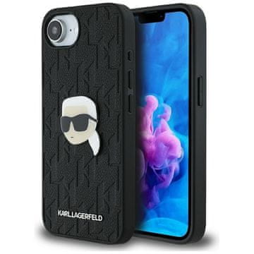 Karl Lagerfeld KARL LAGERFELD etui za IPHONE 16e (SE 4 2025) KLHCPSE4PGKLKIPK (PU Monogram K. Head Pin) črn