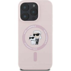 Karl Lagerfeld KARL LAGERFELD etui za IPHONE 16 združljiv z MagSafe KLHMP16SSCMKCRHP (Silicone KC Body Ring) roza