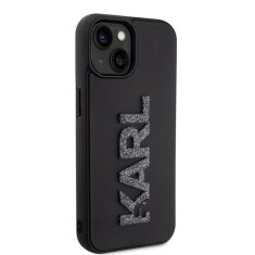 Karl Lagerfeld KARL LAGERFELD etui za IPHONE 15 KLHCP15S3DMBKCK (3D Logo Glitter) črn