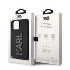 Karl Lagerfeld KARL LAGERFELD etui za IPHONE 15 KLHCP15S3DMBKCK (3D Logo Glitter) črn