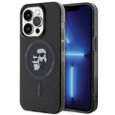 Karl Lagerfeld KARL LAGERFELD etui za IPHONE 15 Pro KLHMP15LHGKCNOK (Glitter + MAG) črn