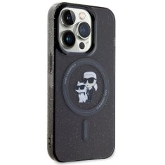 Karl Lagerfeld KARL LAGERFELD etui za IPHONE 15 Pro KLHMP15LHGKCNOK (Glitter + MAG) črn
