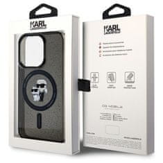 Karl Lagerfeld KARL LAGERFELD etui za IPHONE 15 Pro KLHMP15LHGKCNOK (Glitter + MAG) črn
