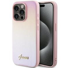 Guess GUESS etui za IPHONE 15 Pro GUHCP15LPSAIRSP (Saffiano Iridescent Script) roza