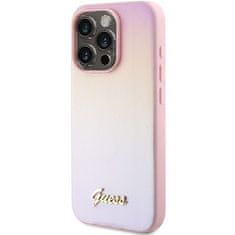 Guess GUESS etui za IPHONE 15 Pro GUHCP15LPSAIRSP (Saffiano Iridescent Script) roza