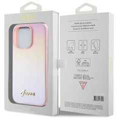 Guess GUESS etui za IPHONE 15 Pro GUHCP15LPSAIRSP (Saffiano Iridescent Script) roza