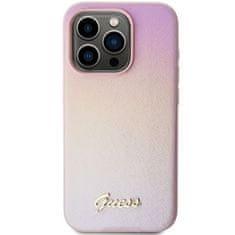 Guess GUESS etui za IPHONE 15 Pro GUHCP15LPSAIRSP (Saffiano Iridescent Script) roza