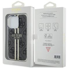 Guess GUESS etui za IPHONE 15 Pro Max GUHCP15XH4PSEGK (4G Gold Stripe) črn