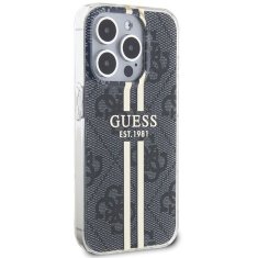 Guess GUESS etui za IPHONE 15 Pro Max GUHCP15XH4PSEGK (4G Gold Stripe) črn