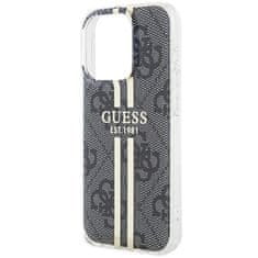 Guess GUESS etui za IPHONE 15 Pro Max GUHCP15XH4PSEGK (4G Gold Stripe) črn