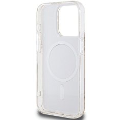 Guess GUESS etui za IPHONE 15 Pro, združljiv z MagSafe GUHMP15LHGCUSTGW (IML GCUBE) rjava