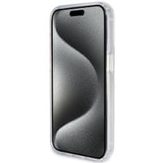Guess GUESS etui za IPHONE 15 Pro, združljiv z MagSafe GUHMP15LHRSGSD (Glitter Script Logo Ring stand) prozoren