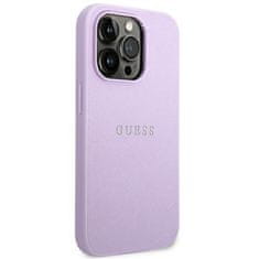 Guess GUESS etui za IPHONE 14 Pro GUHCP14LPSASBPU (Saffiano With Metal Logo) vijoličen