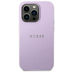 Guess GUESS etui za IPHONE 14 Pro GUHCP14LPSASBPU (Saffiano With Metal Logo) vijoličen