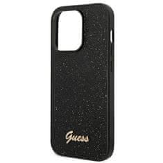 Guess GUESS etui za IPHONE 14 Pro GUHCP14LHGGSHK (Glitter Flakes Script Metal Logo) črn