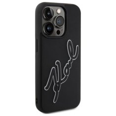 Karl Lagerfeld KARL LAGERFELD etui za IPHONE 15 Pro KLHCP15L3DRKSDLK (3D Rubber Signature) črn