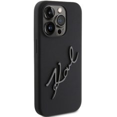 Karl Lagerfeld KARL LAGERFELD etui za IPHONE 15 Pro KLHCP15LSKSBMCK (silikonski Karl Script Logo) črn