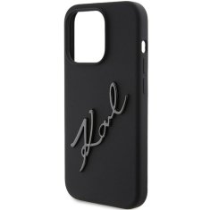 Karl Lagerfeld KARL LAGERFELD etui za IPHONE 15 Pro KLHCP15LSKSBMCK (silikonski Karl Script Logo) črn