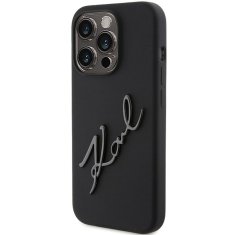 Karl Lagerfeld KARL LAGERFELD etui za IPHONE 15 Pro KLHCP15LSKSBMCK (silikonski Karl Script Logo) črn