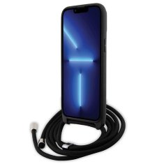 Karl Lagerfeld KARL LAGERFELD etui za IPHONE 14 Pro Max KLHCP14XSAKCPSK (Saffiano KC Metal PIN Crossbody) črn