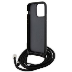 Karl Lagerfeld KARL LAGERFELD etui za IPHONE 14 Pro Max KLHCP14XSAKCPSK (Saffiano KC Metal PIN Crossbody) črn