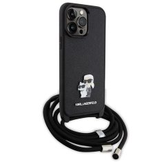 Karl Lagerfeld KARL LAGERFELD etui za IPHONE 14 Pro Max KLHCP14XSAKCPSK (Saffiano KC Metal PIN Crossbody) črn